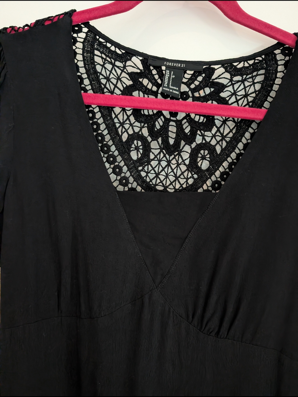 Forever21 Long Sleeve Maxi Dress with Lace Back, Size S - Picture 2 of 7